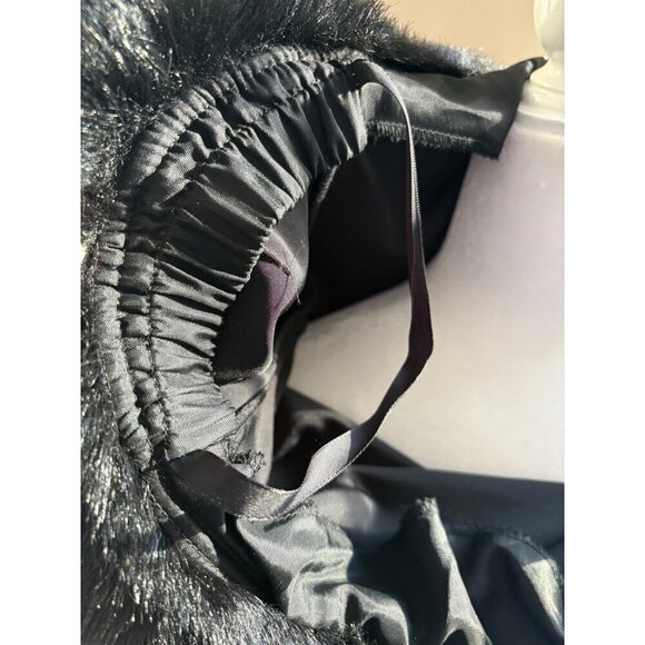 Vintage Patra Off The Shoulder Faux Fur Trim Stretch Velvet Top Size 10 - Picture 13 of 13